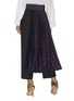 背面 - 点击放大 - SILVIA TCHERASSI - Dorothy包裹式切割拼接设计格纹百褶半裙