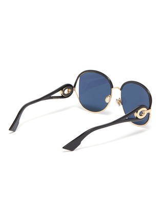 模特儿示范图 - 点击放大 - DIOR - Dior New Volute切割金属拼接板材圆框太阳眼镜