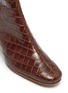 细节 - 点击放大 - BY FAR - Sofia鳄鱼纹真皮粗跟短靴