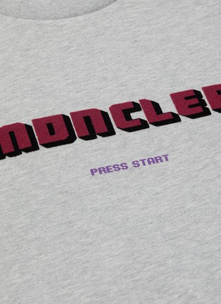  - MONCLER - 拼接设计logo印花纯棉卫衣