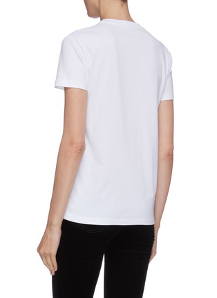 背面 - 点击放大 - MIU MIU - Cat embellished logo ribbon T-shirt