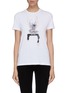 首图 - 点击放大 - MIU MIU - Cat embellished logo ribbon T-shirt