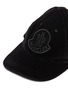 细节 - 点击放大 - MONCLER - Berretto品牌标志徽章天鹅绒棒球帽