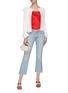 模特儿示范图 - 点击放大 - ALICE + OLIVIA - 'Ruthy' ruffle shoulder flared cuff cardigan