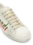 细节 - 点击放大 - GUCCI - New Ace拼色logo印花做旧感真皮运动鞋
