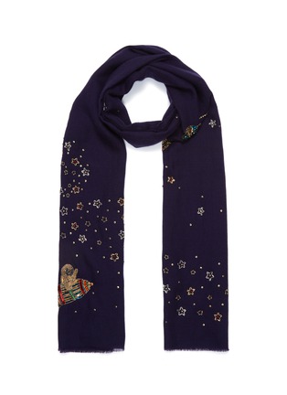 首图 - 点击放大 - JANAVI - Shuttle星星火箭刺绣羊绒混美丽诺羊毛围巾