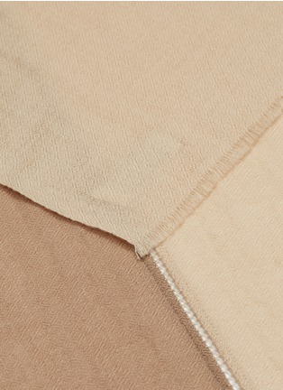 细节 - 点击放大 - JANAVI - 拼接设计羊绒混美丽诺羊毛围巾