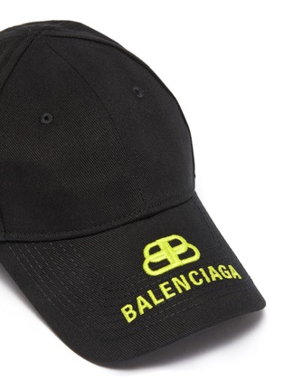 细节 - 点击放大 - BALENCIAGA - BB Visor logo刺绣纯棉棒球帽