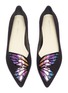 细节 - 点击放大 - SOPHIA WEBSTER - Bibi Butterfly幻彩蝴蝶绒面真皮平底鞋