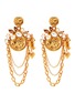 首图 - 点击放大 - OSCAR DE LA RENTA - 人造珍珠及仿水晶点缀黄铜链条钱币耳环