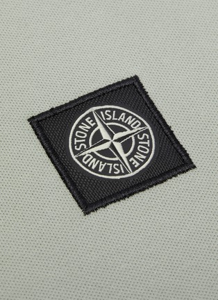  - STONE ISLAND - 条纹点缀logo徽章polo衫