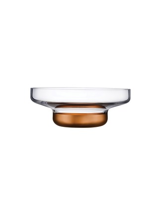 首图 –点击放大 - NUDE - Contour金属点缀水晶玻璃碗－透明及铜色