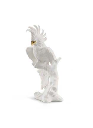 首图 –点击放大 - AVERY - 中号凤头鹦鹉造型陶瓷雕塑－白色及金色