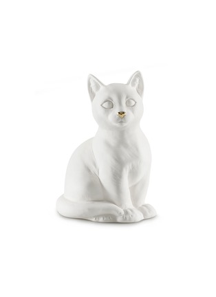 首图 –点击放大 - AVERY - 小号猫咪造型陶瓷雕塑－白色及金色