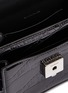 细节 - 点击放大 - BALENCIAGA - Sharp XS logo压纹漆皮手提包