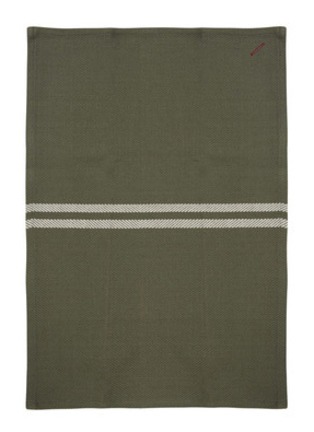 首图 –点击放大 - PONY RIDER - Saviour条纹提花纯棉茶巾－橄榄绿色