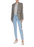 模特儿示范图 - 点击放大 - STELLA MCCARTNEY - 品牌名称侧条纹修身纯棉牛仔裤