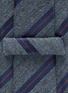 细节 - 点击放大 - STEFANOBIGI MILANO - Arno拼色条纹丝混羊毛领带