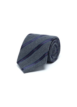 首图 - 点击放大 - STEFANOBIGI MILANO - Arno拼色条纹丝混羊毛领带