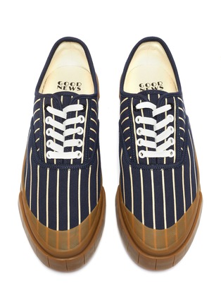 细节 - 点击放大 - GOOD NEWS - 'Hurler 2' pinstripe cotton sneakers