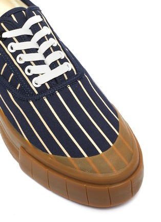 细节 - 点击放大 - GOOD NEWS - 'Hurler 2' pinstripe cotton sneakers