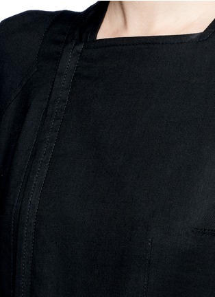 细节 - 点击放大 - HAIDER ACKERMANN - 不对称长款机车外套