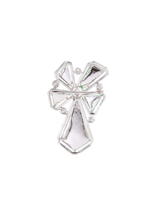 模特儿示范图 - 点击放大 - SAMUEL KUNG - Diamond jade 18k white gold brooch