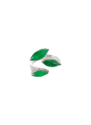 首图 - 点击放大 - SAMUEL KUNG - Diamond jade 18k white gold ring