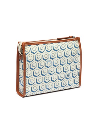 细节 - 点击放大 - CONNOLLY - 拼接设计几何印花帆布手拿包