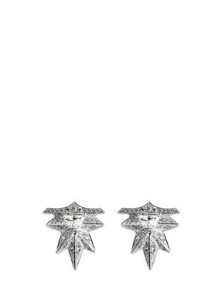 首图 - 点击放大 - MELVILLE FINE JEWELLERY - Eastern Light' diamond 18k white gold spike earrings