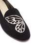 细节 - 点击放大 - SOPHIA WEBSTER - Butterfly翅膀点缀绒面真皮乐福鞋