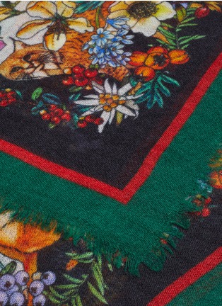 细节 - 点击放大 - FRANCO FERRARI - Euclide花卉羊绒围巾
