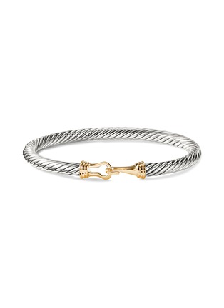 细节 –点击放大 - DAVID YURMAN - ‘Cable Classic Buckle’ 18k gold sterling silver bracelet