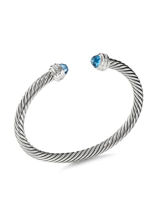 首图 –点击放大 - DAVID YURMAN - ‘Cable Classics’ sterling silver diamond blue topaz cuff