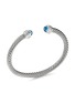 首图 –点击放大 - DAVID YURMAN - ‘Cable Classics’ sterling silver diamond blue topaz cuff