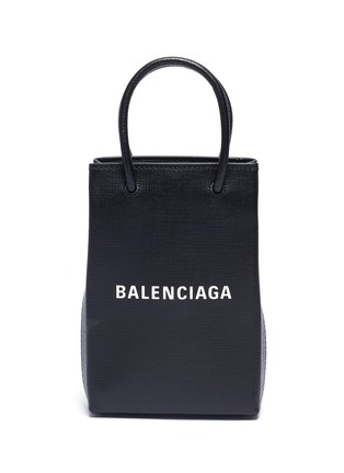 首图 - 点击放大 - BALENCIAGA - 品牌名称小牛皮购物手机包