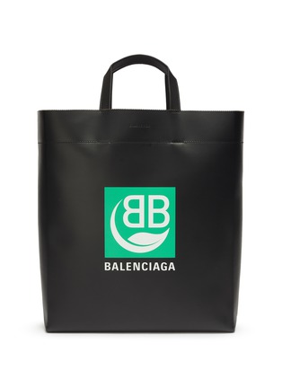首图 - 点击放大 - BALENCIAGA - BB logo中号真皮托特包