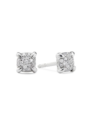 首图 –点击放大 - DAVID YURMAN - Precious Châtelaine' diamond 18k white gold stud earrings