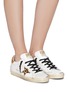 模特儿示范图 - 点击放大 - GOLDEN GOOSE - Superstar豹纹五角星真皮运动鞋