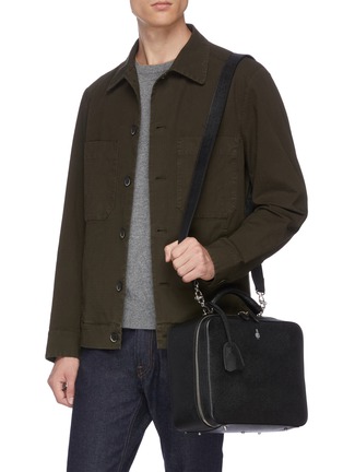 模特儿示范图 - 点击放大 - MARK CROSS - 'Baker Messenger' bag in leather