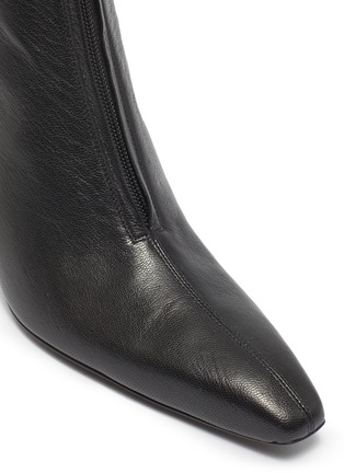 细节 - 点击放大 - ROSETTA GETTY - Zip front leather ankle boots