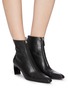 模特儿示范图 - 点击放大 - ROSETTA GETTY - Zip front leather ankle boots