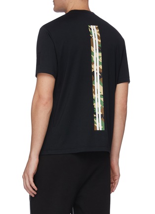 背面 - 点击放大 - BLACKBARRETT - 迷彩拼色条纹棉混莫代尔T恤