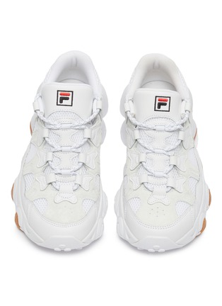 细节 - 点击放大 - FILA - logo真皮拼接网眼布运动鞋