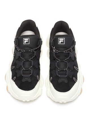 细节 - 点击放大 - FILA - logo真皮拼接网眼布运动鞋