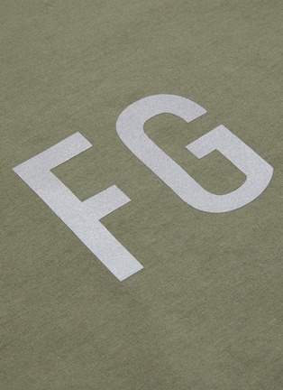monogram print cotton T-shirt展示图