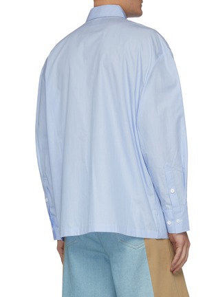 背面 - 点击放大 - FENG CHEN WANG - 编织镂空搭叠布饰纯棉衬衫
