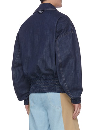 背面 - 点击放大 - FENG CHEN WANG - 拼接设计几何纹理纯棉牛仔夹克