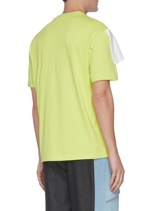 背面 - 点击放大 - FENG CHEN WANG - 拼接搭叠品牌名称纯棉T恤