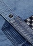  - FDMTL - 日式刺绣及絣织图案拼贴水洗纯棉牛仔衬衫